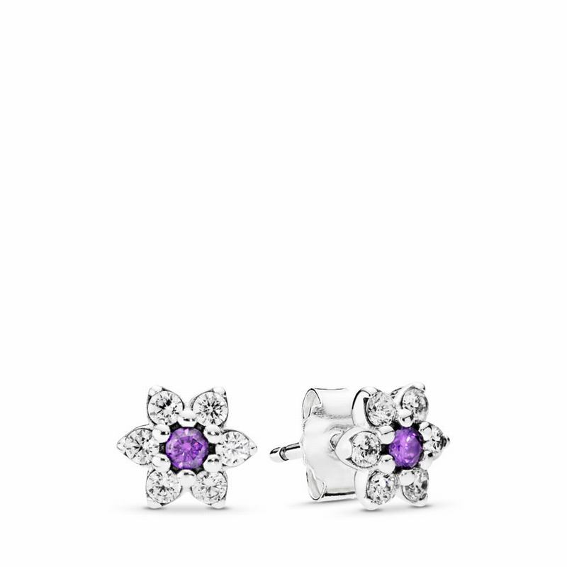 Pandora Forget Me Not Stud Earrings NZ, Sterling Silver (491235-RDZ)